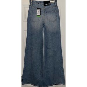 Armani Exchange Super Wide Leg High Rise Distressed Jeans Sz. 26R NWT